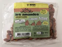 les amandes DÉCORTIQUÉES