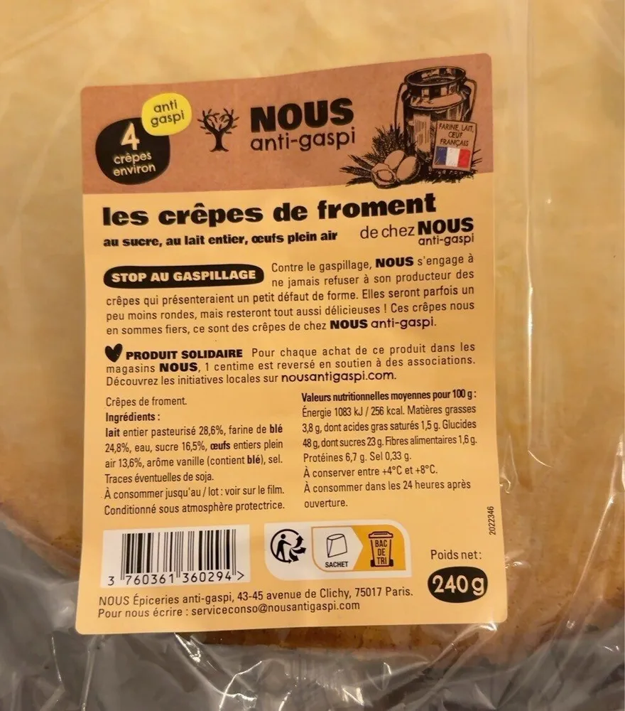 Crêpes de froment