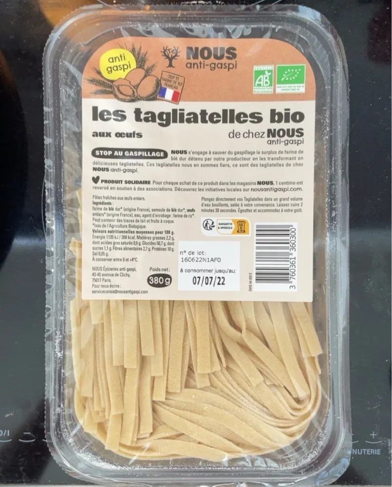 Tagliatelles Bio