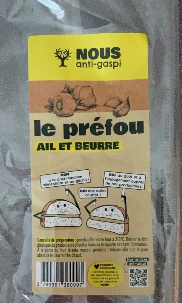 Le préfou ail et beurre