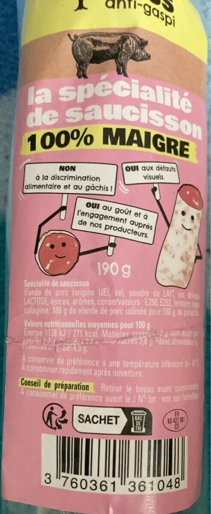 Spécialité de saucisson