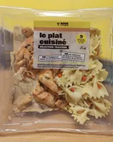 Farfalles au poulet, sauce crémée aux cèpes