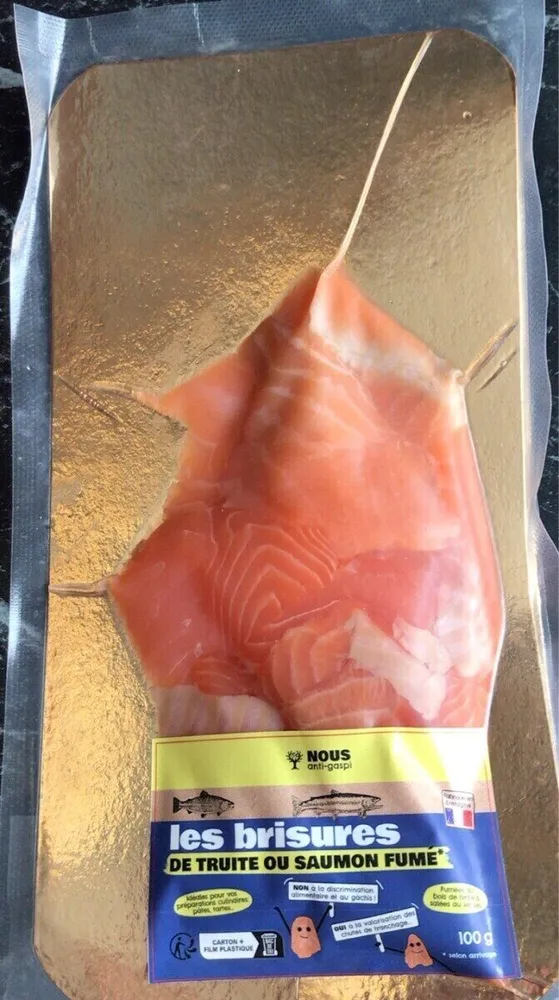 Brisures de truite ou saumon fumée