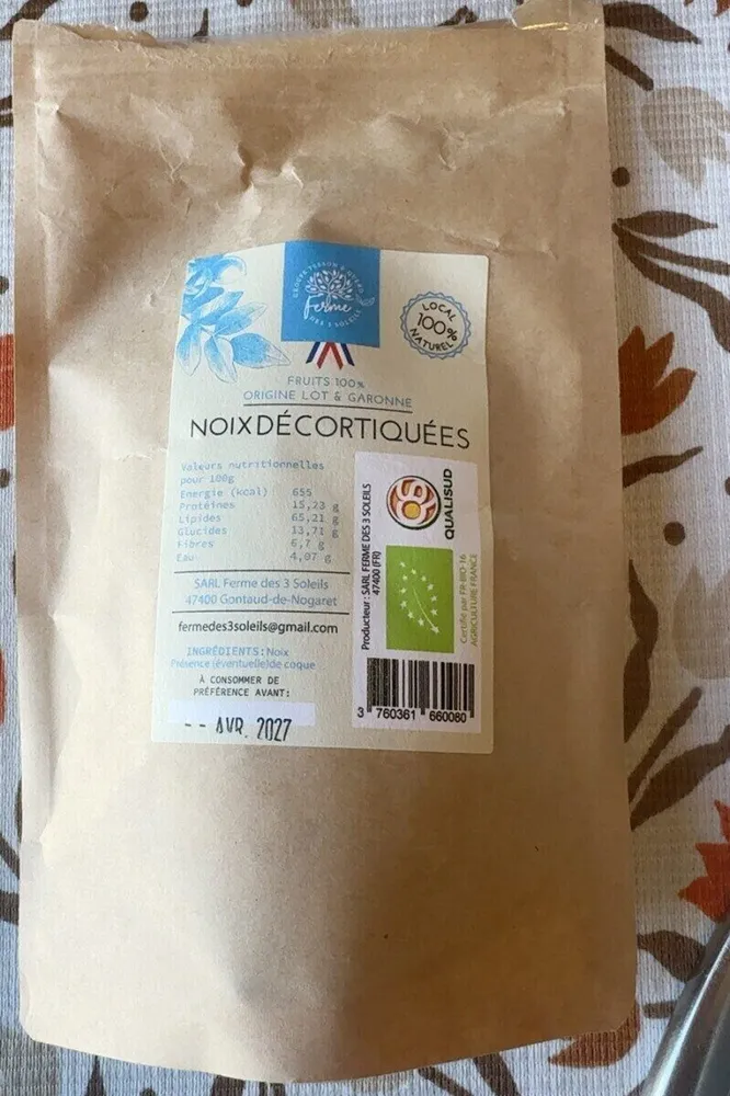 Noix decortiquées
