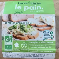 Le pain complet, graines de lin  sans gluten