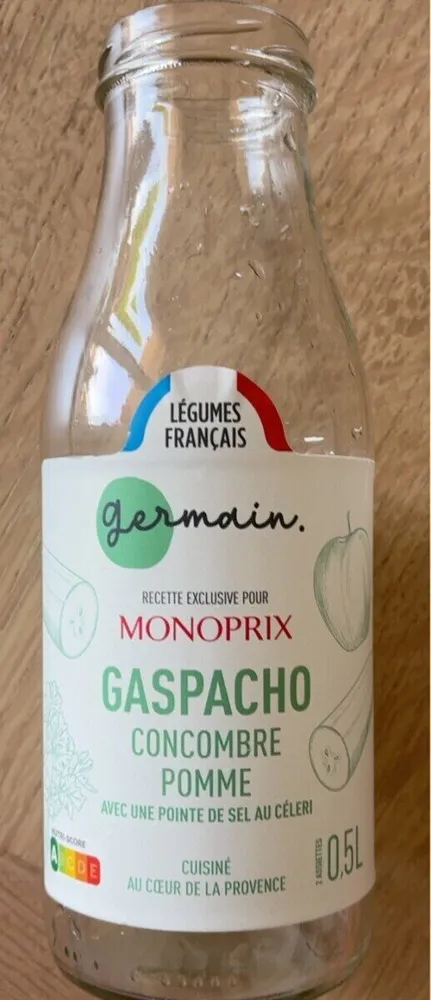 Gaspacho comcombre pomme