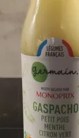 Gaspacho petit pois menthe citron vert