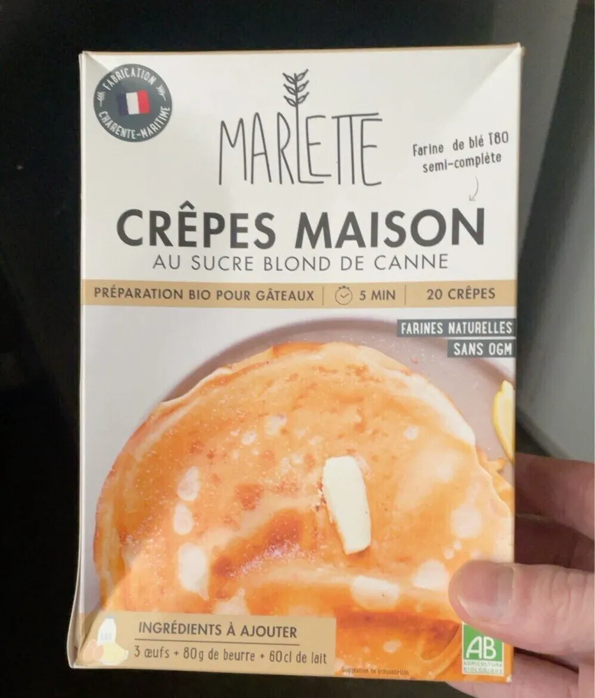 Preparation bio pour crepes