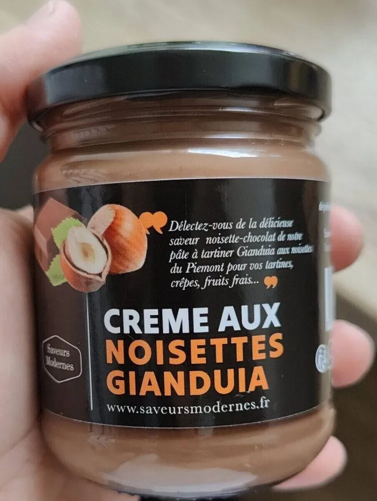 Crème aux noisettes gianduia