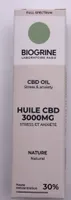 Huile CBD 3000mg - Stress et Anxiété - 10ml goût nature