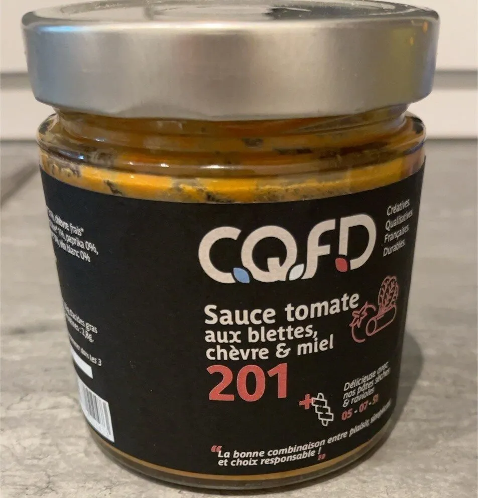 Sauce tomate aux blettes, chevre et miel