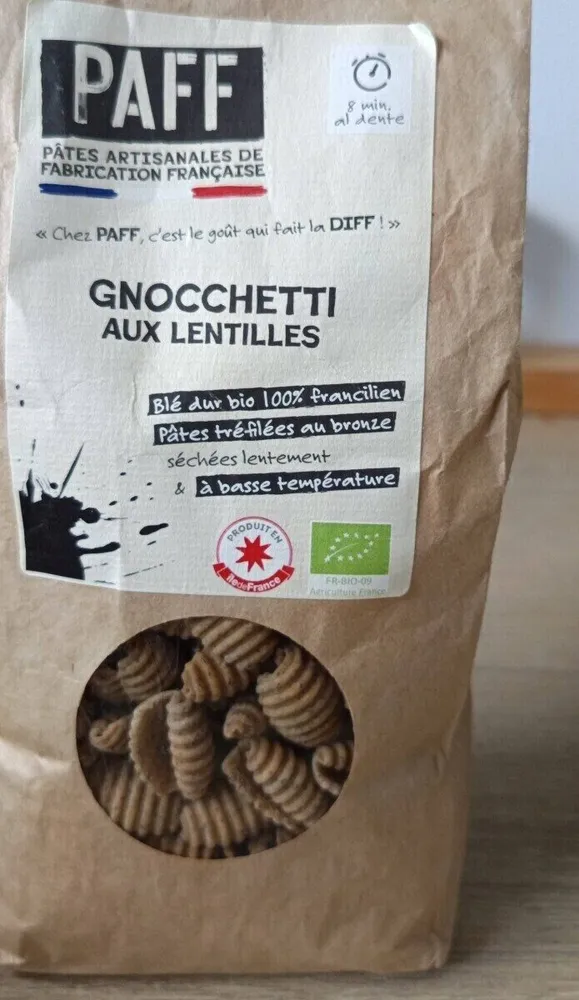 Gnocchetti aux lentilles