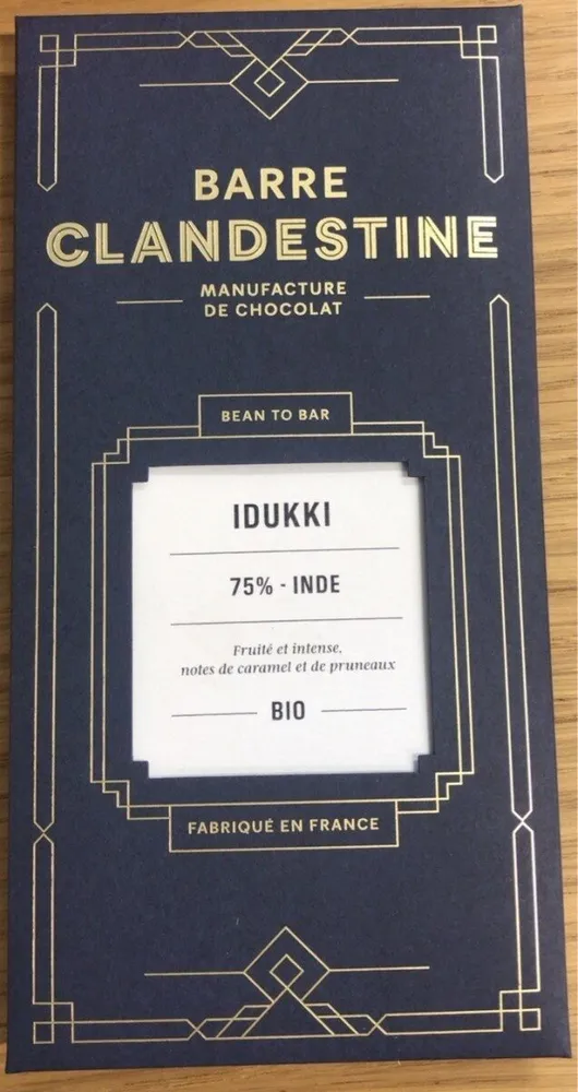 Chocolat Noir Idukki 75%