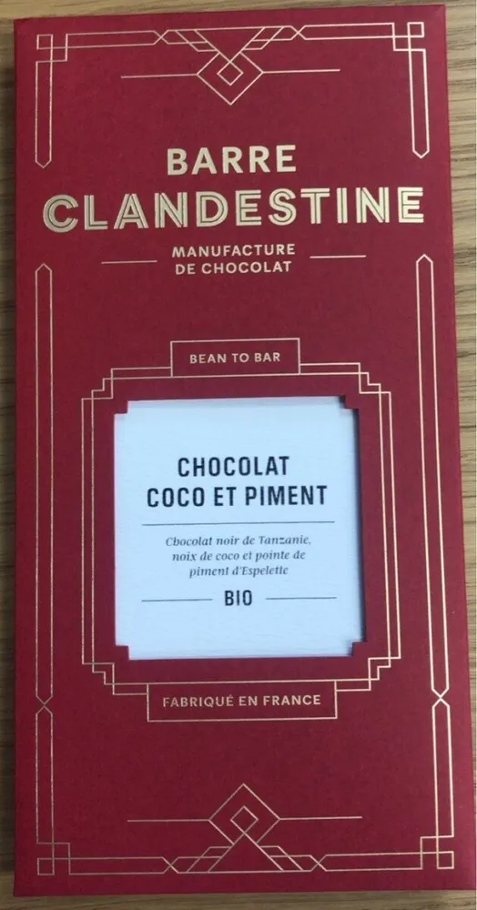 Chocolat Coco et piment