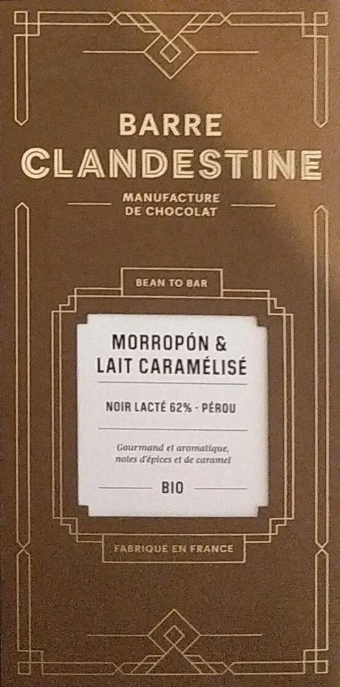 Chocolat MORROPÓN & LAIT CARAMÉLISÉ