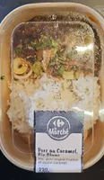 Porc au caramel riz blanc