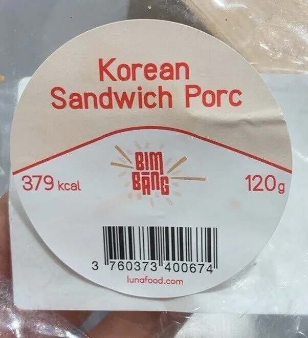 Korean sandwich porc
