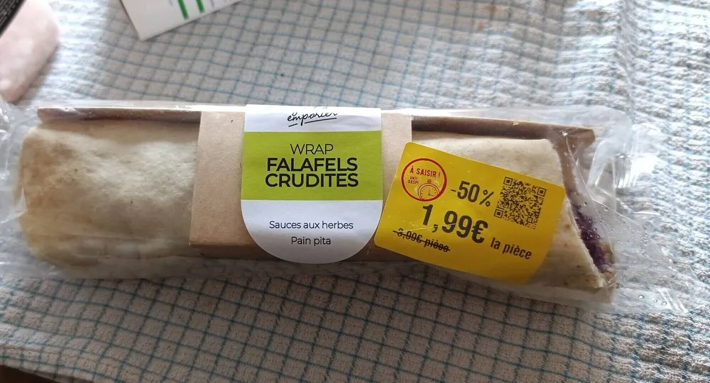 WRAP FALAFELS CRUDITES