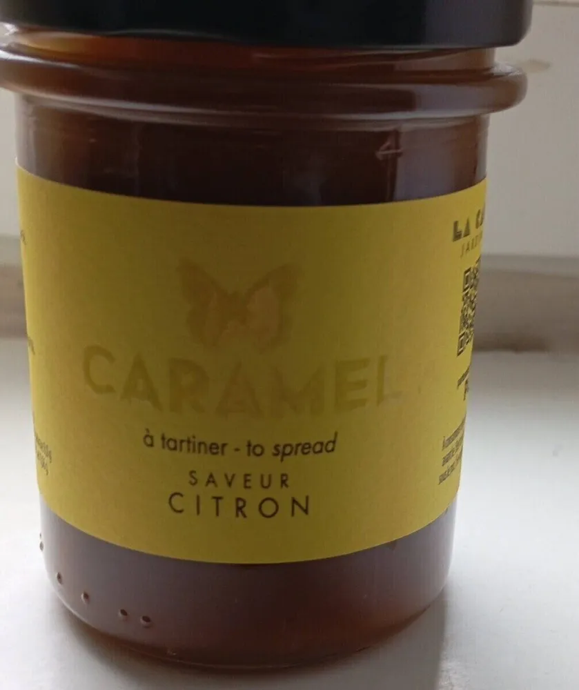 Caramel à tartiner à l'huile d'olive et aromatisé au citron