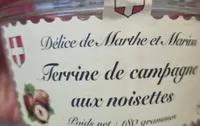 Terrine de campagne aux noisettes