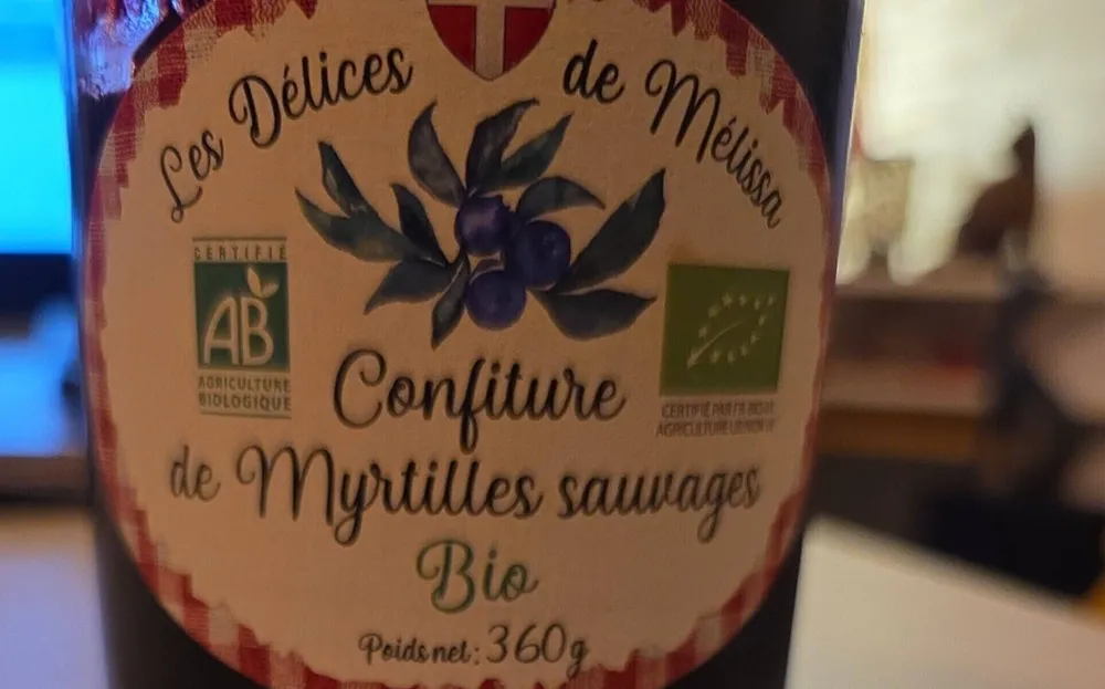 Confiture de Myrtilles sauvages Bio