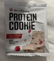Protein cookie saveur chocolat blanc framboise