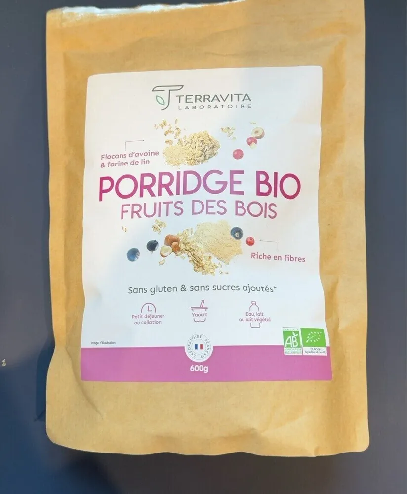 Porridge bio fruits des bois