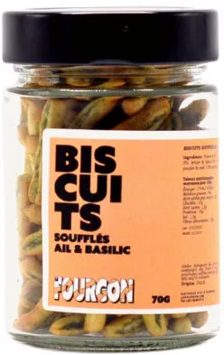 Biscuits soufflés ail & basilic