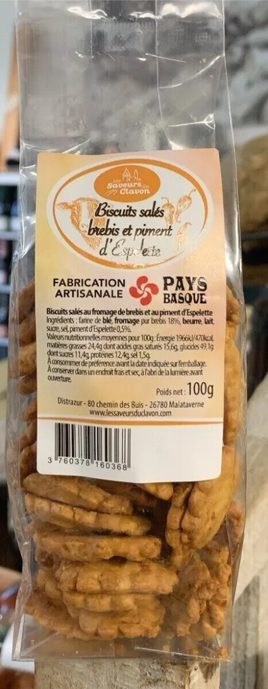 Biscuit salés brebis et piment d’espelette