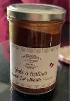 Pâte à tartiner chocolat lait noisette pistache