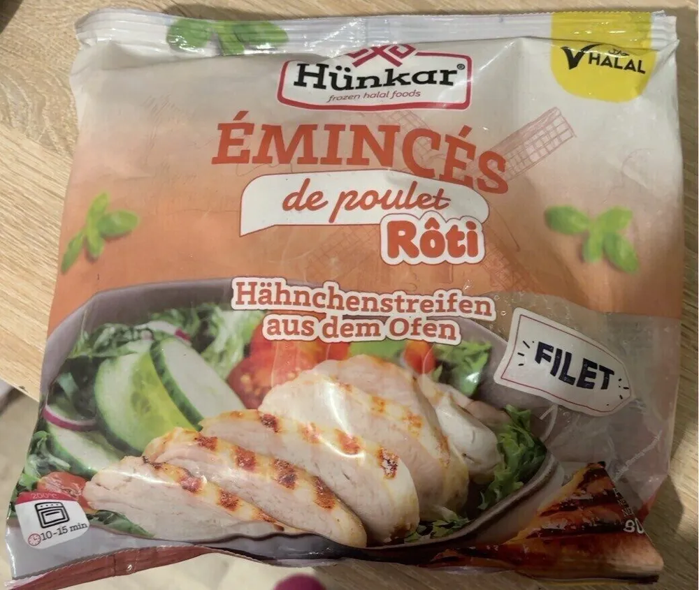 Émincés de poulet rôti