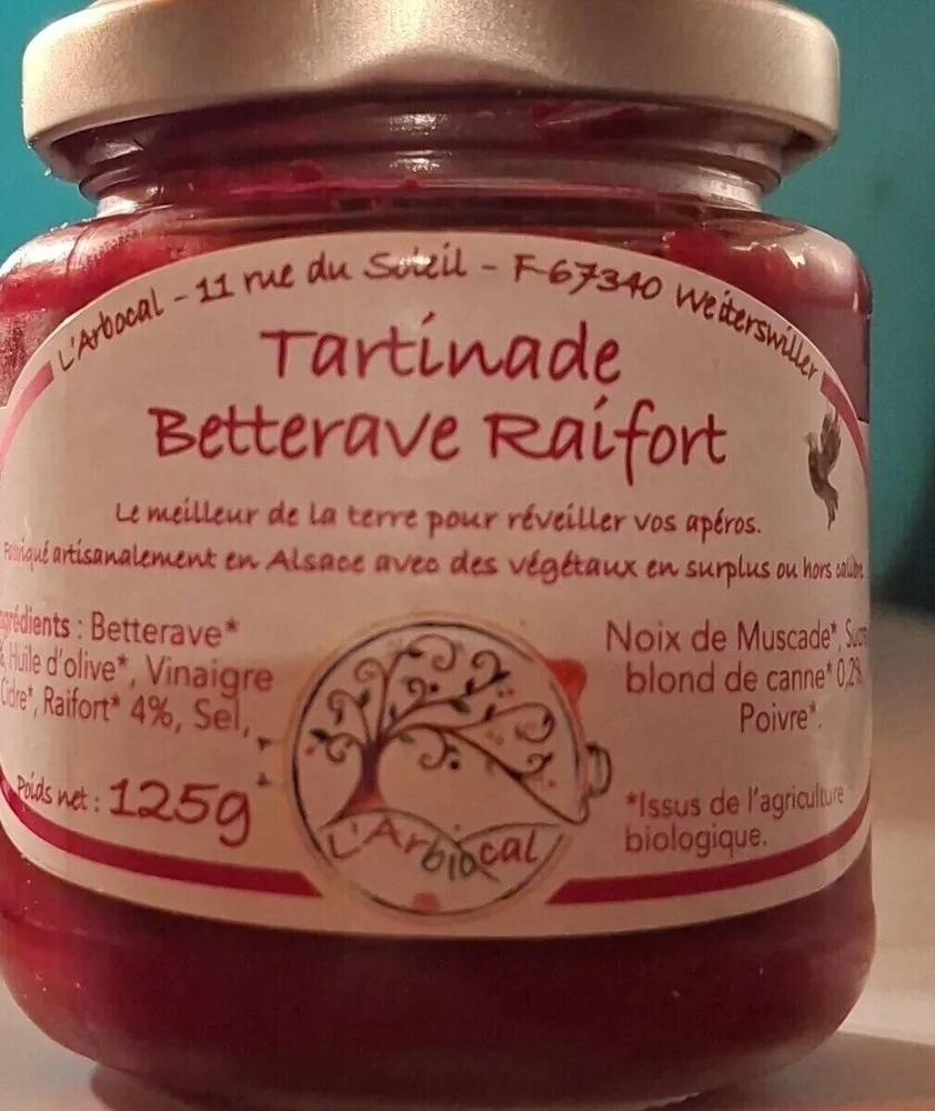 Tartinade betterave raifort