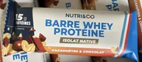 Barre Whey Protéine Isolat Native Cacahuètes & Chocolat
