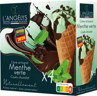 Cône Artisanal Crème Glacée Menthe verte