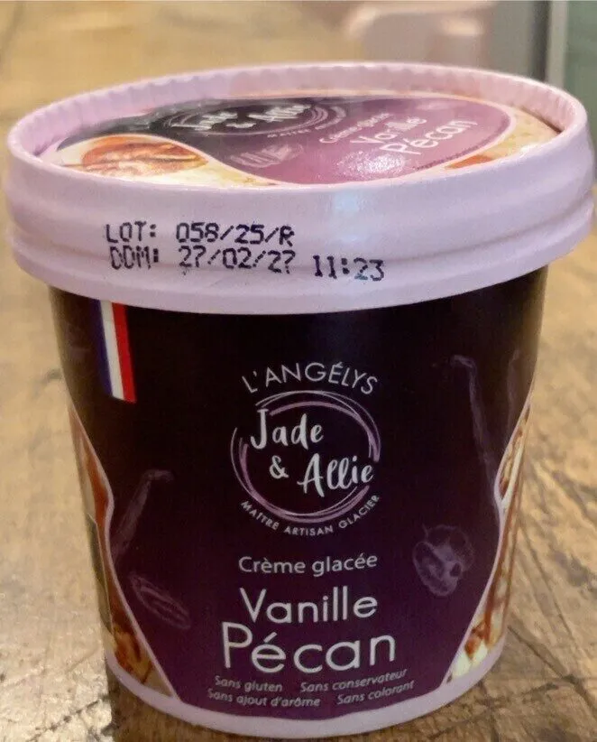 Crème glacée vanille pécan