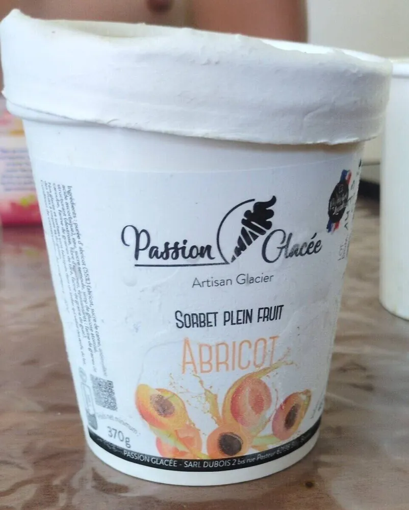 Sorbet plein fruit abricot