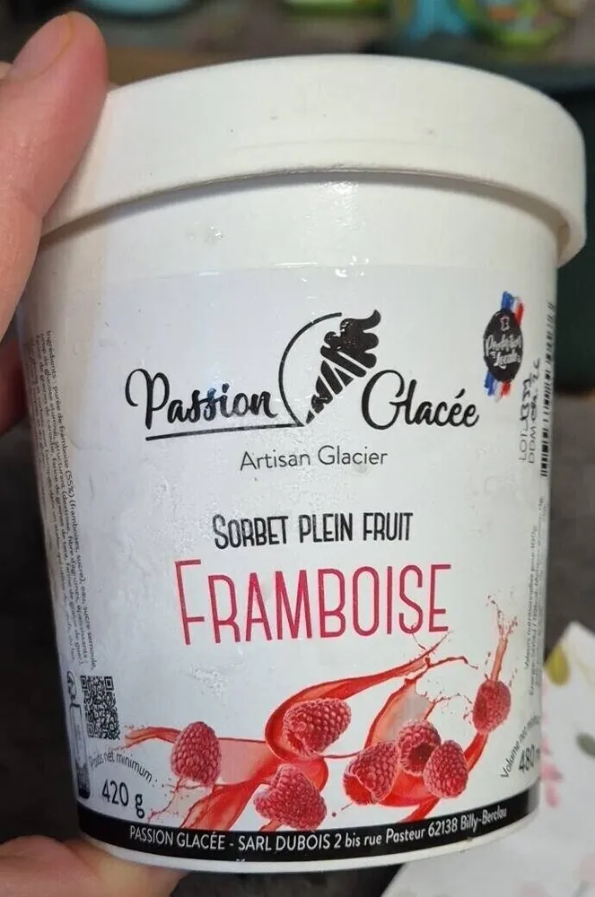 Sorbet plein fruit framboise
