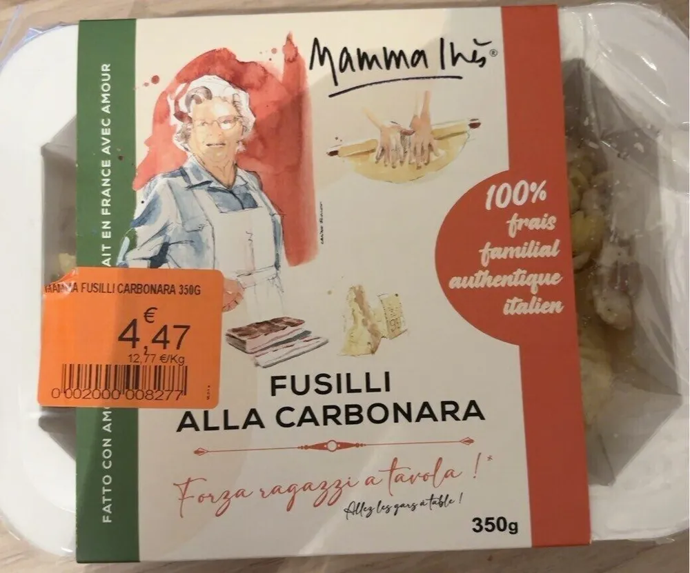 fusilli alla carbonara