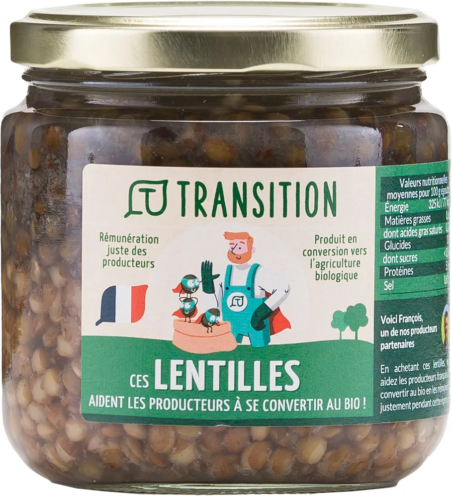 Lentilles vertes conserve