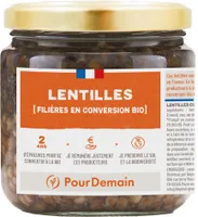 Lentilles conserve en conversion bio