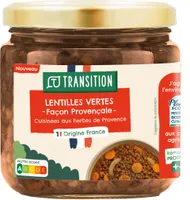 Lentilles vertes cuisinées dans une sauce façon provençale