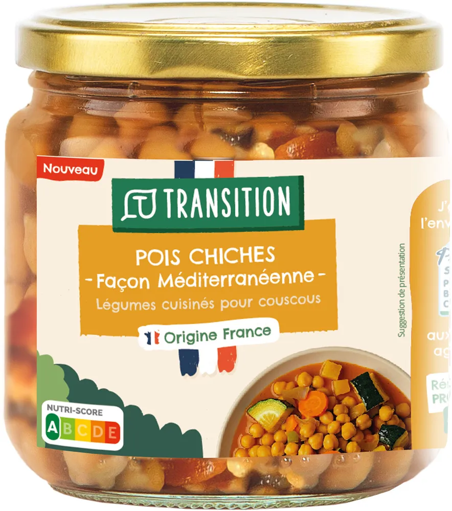 Pois chiches cuisinés dans une sauce épicée, avec des légumes