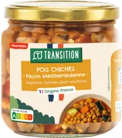 Pois chiches cuisinés dans une sauce épicée, avec des légumes
