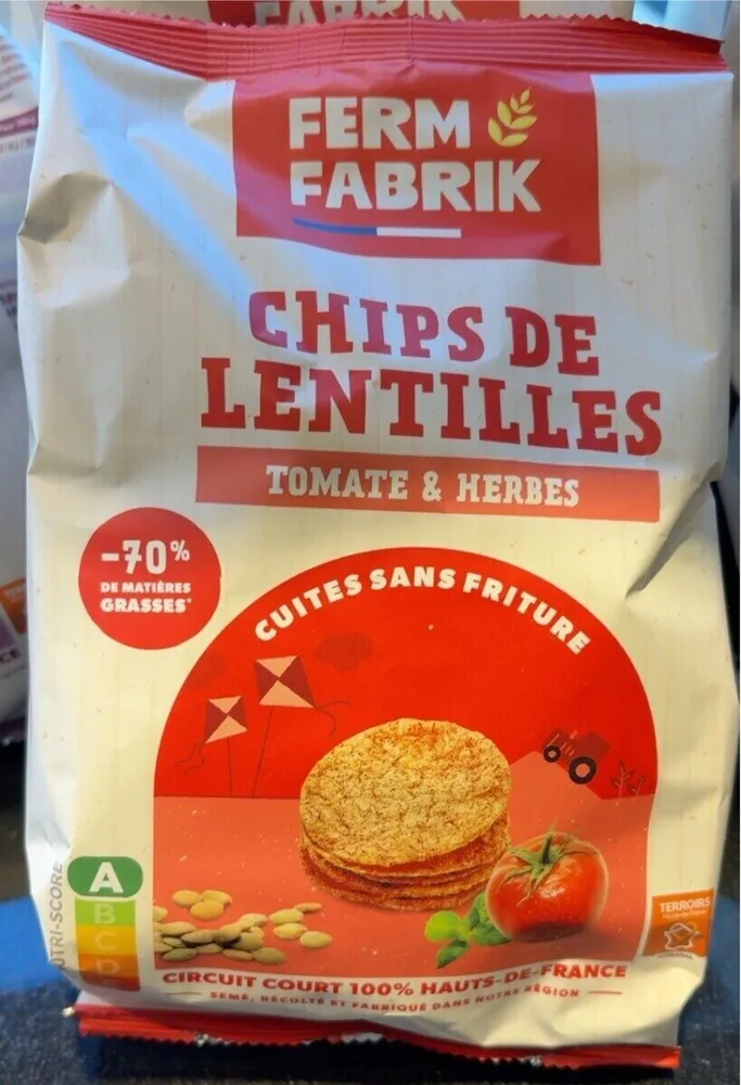 CHIPS DE LENTILLES TOMATE & HERBES