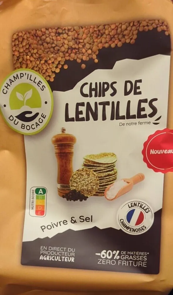 CHIPS DE LENTILLES Poivre & Sel