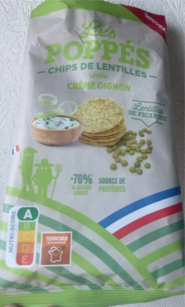 CHIPS DE LENTILLES SAVEUR CRÈME OIGNON