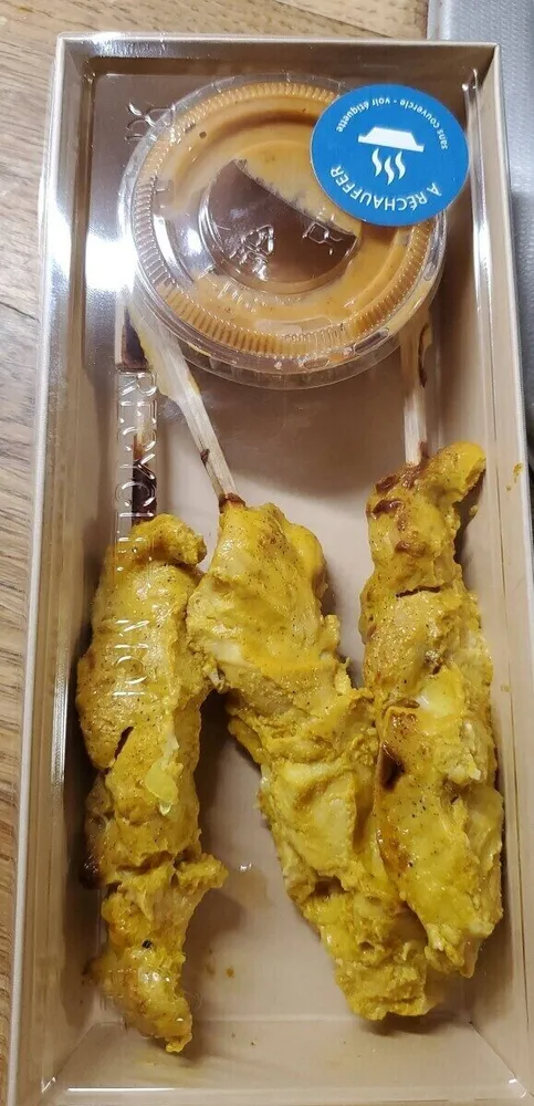 Brochettes Poulet sauce cacahuète