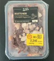 Risotto noir aux champignons de paris et parmigiano reggiano AOP