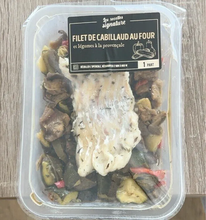 Filet de cabillaud au four et legumes à la provencale