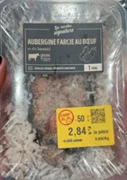 Aubergine farcie au boeuf et riz basmati